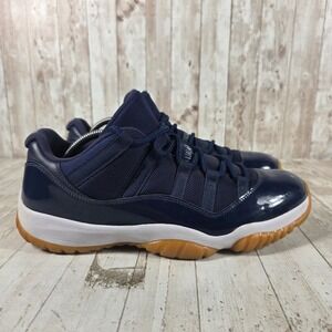 Jordan 11 Retro Low Midnight Navy‎ Gum White 528895-405 Mens 11 Women 12.5